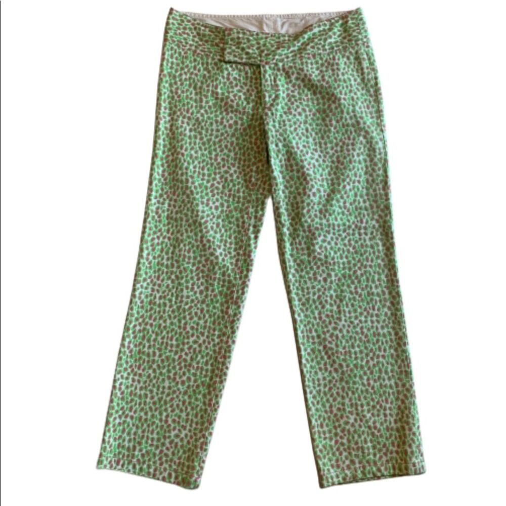 Lilly Pulitzer Womens White on the Prowl Bailey Capri pants size 0